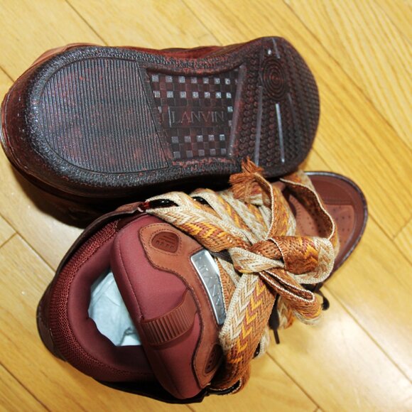 BNWT AW24 LANVIN CURB WITH SPECKLED EFFECT SOLE SNEAKERS 41 - Picture 5 of 12